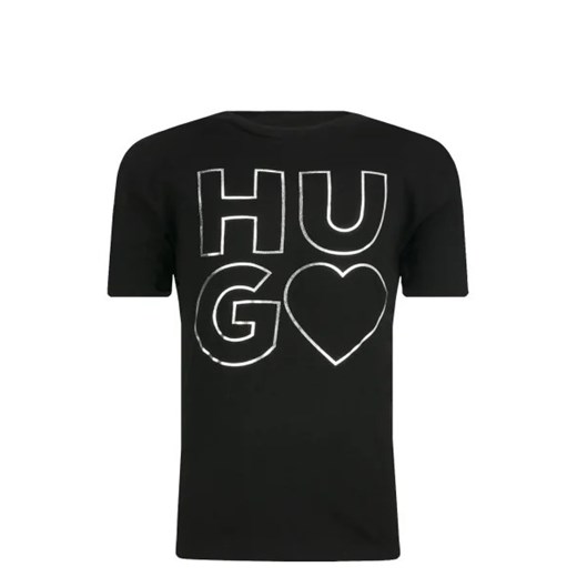 HUGO KIDS T-shirt | Regular Fit ze sklepu Gomez Fashion Store w kategorii Bluzki dziewczęce - zdjęcie 172729836