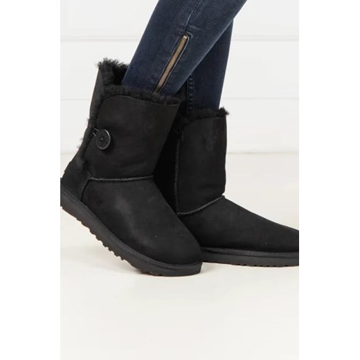 UGG Skórzane śniegowce W Bailey Button II | z dodatkiem wełny 41 Gomez Fashion Store