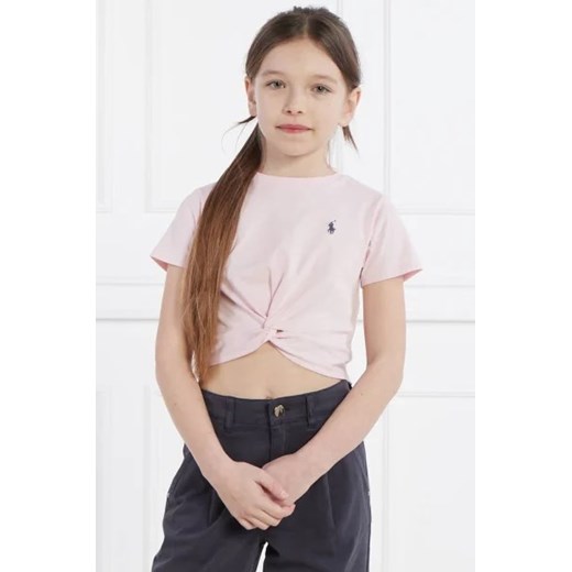 POLO RALPH LAUREN T-shirt TWISTTEE | Cropped Fit ze sklepu Gomez Fashion Store w kategorii Bluzki dziewczęce - zdjęcie 172749327