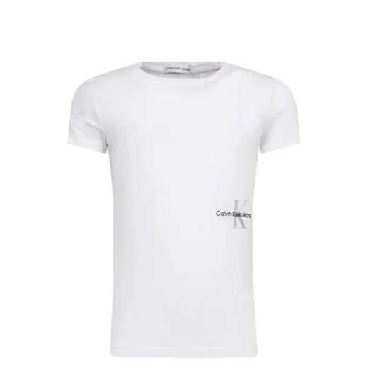 CALVIN KLEIN JEANS T-shirt MONOGRAM OFF PLACED | Regular Fit ze sklepu Gomez Fashion Store w kategorii Bluzki dziewczęce - zdjęcie 172750815