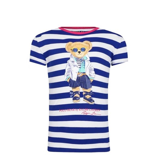 POLO RALPH LAUREN T-shirt SSBEARSTRIPE-KNIT | Regular Fit ze sklepu Gomez Fashion Store w kategorii Bluzki dziewczęce - zdjęcie 172751206