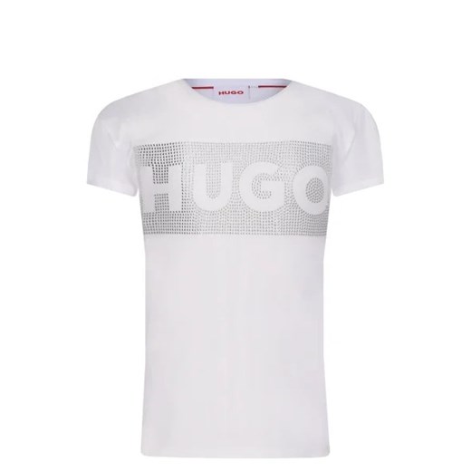 HUGO KIDS T-shirt | Regular Fit ze sklepu Gomez Fashion Store w kategorii Bluzki dziewczęce - zdjęcie 172751488