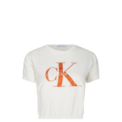 CALVIN KLEIN JEANS T-shirt | Cropped Fit ze sklepu Gomez Fashion Store w kategorii Bluzki dziewczęce - zdjęcie 172751495