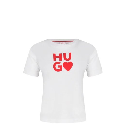 HUGO KIDS T-shirt | Regular Fit ze sklepu Gomez Fashion Store w kategorii Bluzki dziewczęce - zdjęcie 172751896
