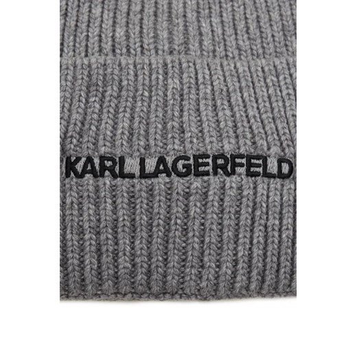 Karl Lagerfeld Czapka k/essential | z dodatkiem wełny i kaszmiru Karl Lagerfeld One Size wyprzedaż Gomez Fashion Store