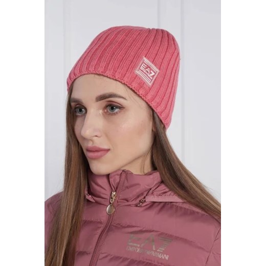 EA7 Czapka | z dodatkiem wełny L promocyjna cena Gomez Fashion Store