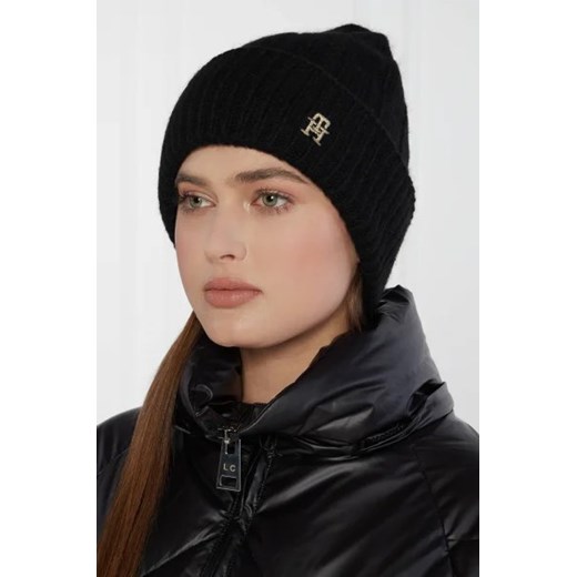 Tommy Hilfiger Czapka TIMELESS | z dodatkiem wełny Tommy Hilfiger One Size promocyjna cena Gomez Fashion Store