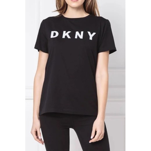 DKNY T-shirt LOGO TEE | Regular Fit ze sklepu Gomez Fashion Store w kategorii Bluzki damskie - zdjęcie 172776306