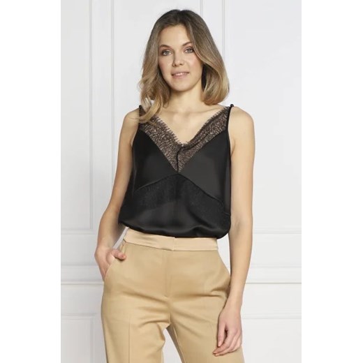 BOSS BLACK Satynowy top Ilacea | Regular Fit 38 wyprzedaż Gomez Fashion Store