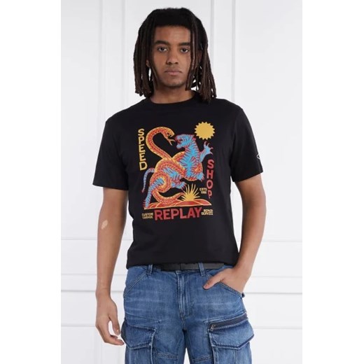 Replay T-shirt | Regular Fit ze sklepu Gomez Fashion Store w kategorii T-shirty męskie - zdjęcie 172779808