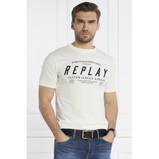 Replay T-shirt | Regular Fit ze sklepu Gomez Fashion Store w kategorii T-shirty męskie - zdjęcie 172781275