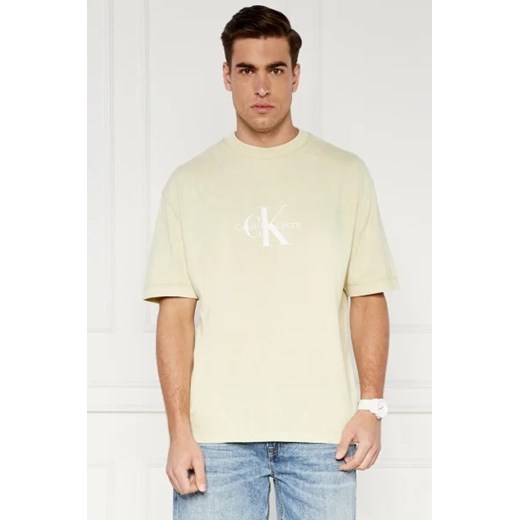CALVIN KLEIN JEANS T-shirt ARCHIVAL MONOLOGO | Regular Fit ze sklepu Gomez Fashion Store w kategorii T-shirty męskie - zdjęcie 172782099