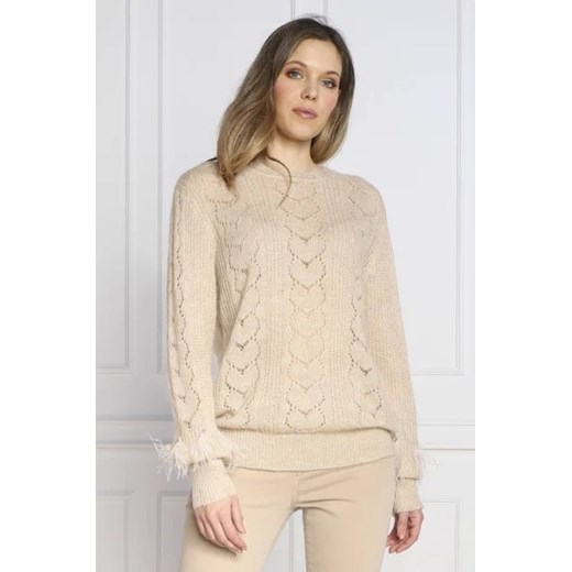 Twinset U&B Sweter | Regular Fit | z dodatkiem wełny ze sklepu Gomez Fashion Store w kategorii Swetry damskie - zdjęcie 172784947