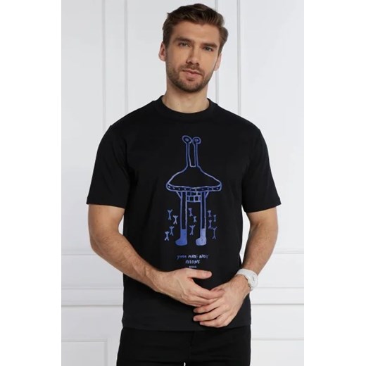 BOSS ORANGE T-shirt TeeMixDoodle | Relaxed fit XL okazyjna cena Gomez Fashion Store