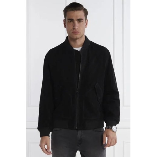 HUGO Skórzana kurtka bomber Leato | Regular Fit ze sklepu Gomez Fashion Store w kategorii Kurtki męskie - zdjęcie 172785785