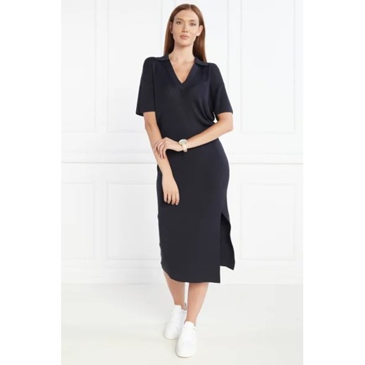 Tommy Hilfiger Sukienka OPEN POLO BLOUSSON SS | z dodatkiem jedwabiu ze sklepu Gomez Fashion Store w kategorii Sukienki - zdjęcie 172787049