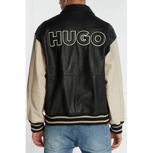 HUGO Skórzana kurtka bomber                                                      L Gomez Fashion Store promocja