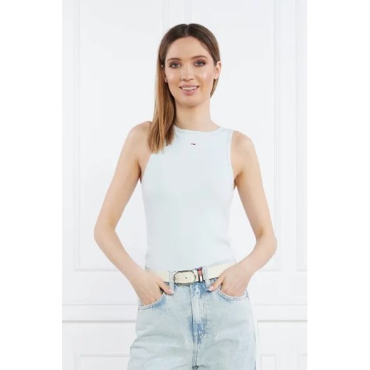 Tommy Jeans Top TJW ESSENTIAL RIB TANK | Slim Fit Tommy Jeans M okazja Gomez Fashion Store