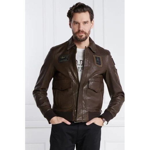 Aeronautica Militare Skórzana kurtka PILOT | Regular Fit Aeronautica Militare 56 okazja Gomez Fashion Store