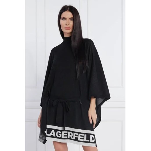 Karl Lagerfeld Ponczo | Relaxed fit | z dodatkiem wełny ze sklepu Gomez Fashion Store w kategorii Poncza - zdjęcie 172793827