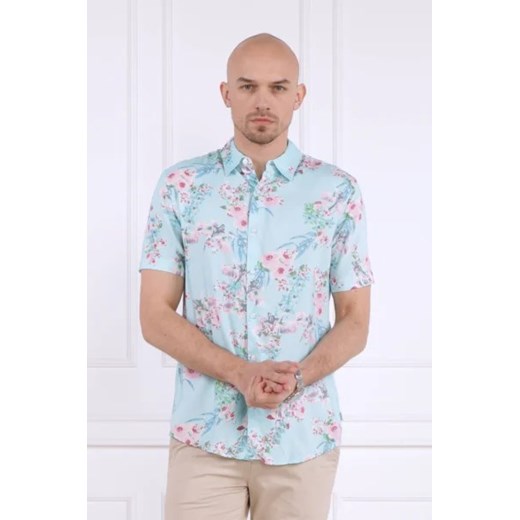 GUESS Koszula SS ECO RAYON WLD ORC | Slim Fit ze sklepu Gomez Fashion Store w kategorii Koszule męskie - zdjęcie 172795868