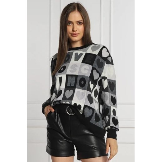 Love Moschino Sweter | Regular Fit | z dodatkiem wełny ze sklepu Gomez Fashion Store w kategorii Swetry damskie - zdjęcie 172799436
