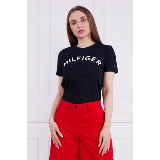 Tommy Hilfiger T-shirt | Regular Fit ze sklepu Gomez Fashion Store w kategorii Bluzki damskie - zdjęcie 172799538