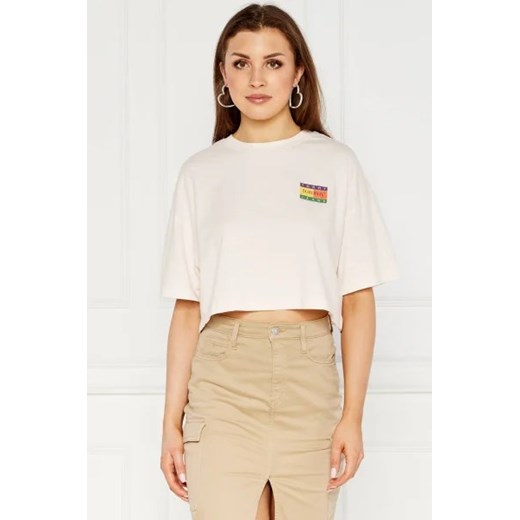 Tommy Jeans T-shirt summer flag | Cropped Fit Tommy Jeans XL okazja Gomez Fashion Store
