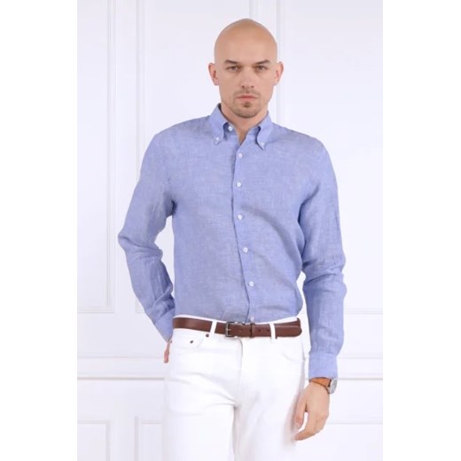 Oscar Jacobson Lniana koszula | Regular Fit ze sklepu Gomez Fashion Store w kategorii Koszule męskie - zdjęcie 172800028