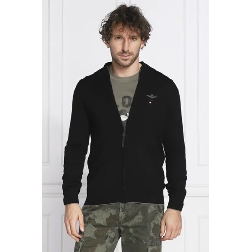 Aeronautica Militare Wełniany kardigan | Regular Fit Aeronautica Militare M promocja Gomez Fashion Store