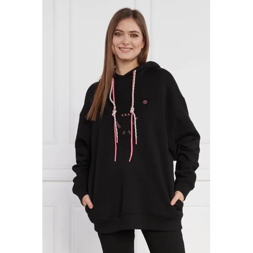 GUESS Bluza HOODY TRIANGLE | Regular Fit Guess S wyprzedaż Gomez Fashion Store