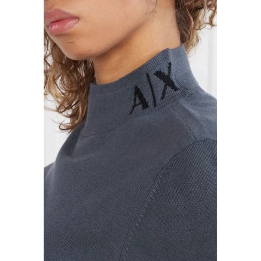 Armani Exchange Sweter | Regular Fit | z dodatkiem wełny Armani Exchange L okazja Gomez Fashion Store