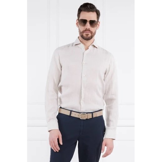 Oscar Jacobson Lniana koszula | Regular Fit Oscar Jacobson S Gomez Fashion Store wyprzedaż