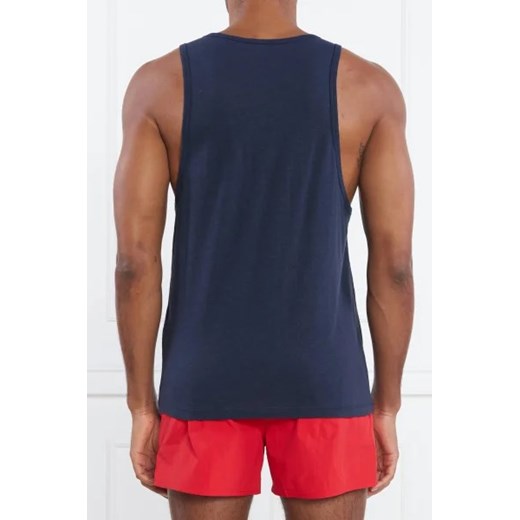 Emporio Armani Tank top | Regular Fit | z dodatkiem lnu Emporio Armani L okazja Gomez Fashion Store