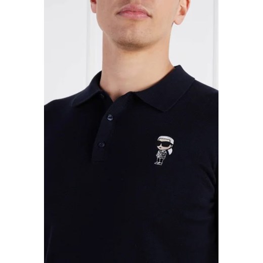 Karl Lagerfeld Polo KNIT | Regular Fit Karl Lagerfeld L okazja Gomez Fashion Store