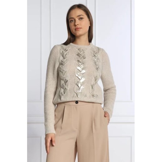 Marella SPORT Wełniany sweter FELIN | Slim Fit XL okazyjna cena Gomez Fashion Store