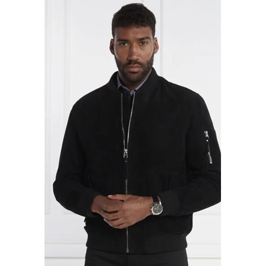 HUGO Skórzana kurtka bomber Loriso | Regular Fit ze sklepu Gomez Fashion Store w kategorii Kurtki męskie - zdjęcie 172810959