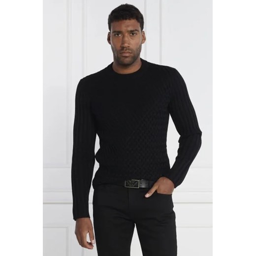 Emporio Armani Sweter | Regular Fit | z dodatkiem wełny Emporio Armani S Gomez Fashion Store promocyjna cena