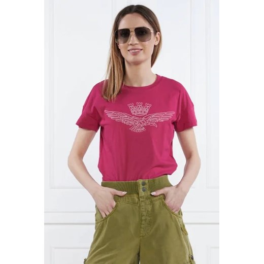 Aeronautica Militare T-shirt | Slim Fit ze sklepu Gomez Fashion Store w kategorii Bluzki damskie - zdjęcie 172811848