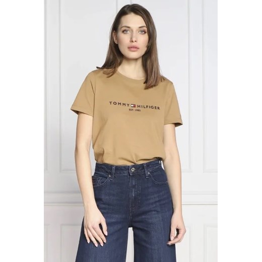 Tommy Hilfiger T-shirt | Regular Fit ze sklepu Gomez Fashion Store w kategorii Bluzki damskie - zdjęcie 172813368