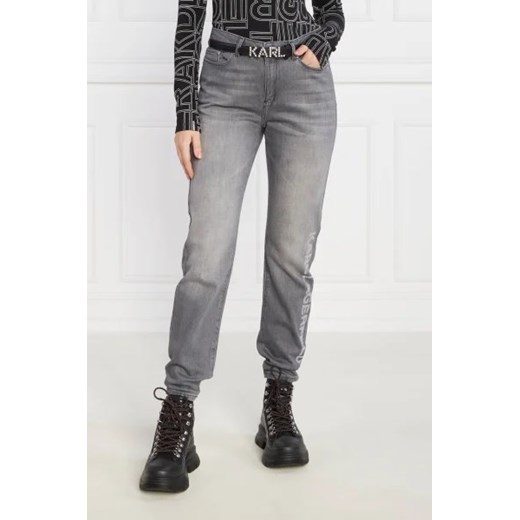 Karl Lagerfeld Jeansy rhinestone logo jeans | Straight fit ze sklepu Gomez Fashion Store w kategorii Jeansy damskie - zdjęcie 172815846