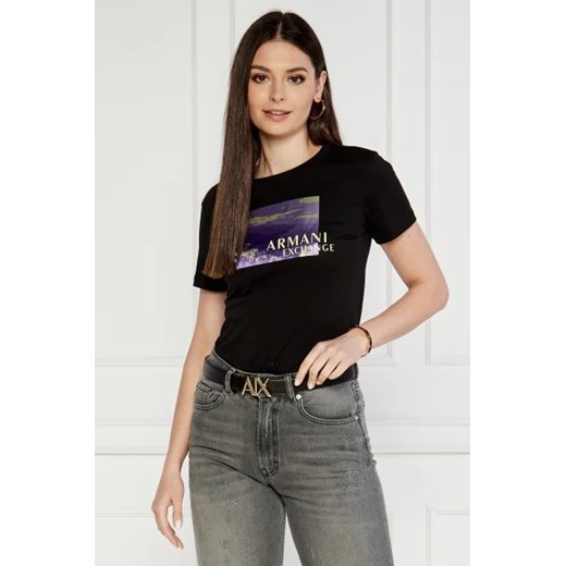 Armani Exchange T-shirt | Slim Fit ze sklepu Gomez Fashion Store w kategorii Bluzki damskie - zdjęcie 172816579