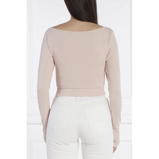 CALVIN KLEIN JEANS Bluza WOVEN LABEL RIB | Cropped Fit S promocyjna cena Gomez Fashion Store