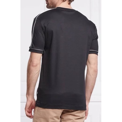 T-shirt męski czarny BOSS HUGO z krótkim rękawem 