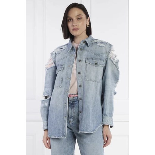 DONDUP - made in Italy Jeansowa koszula | Oversize fit Dondup - Made In Italy 40 wyprzedaż Gomez Fashion Store