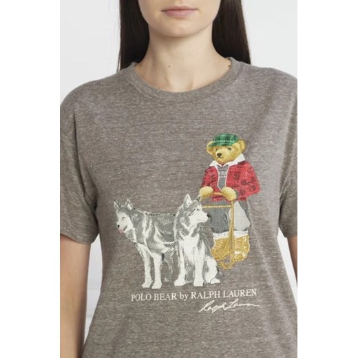 Bluzka damska Polo Ralph Lauren na wiosnę z wiskozy z kołnierzykiem 