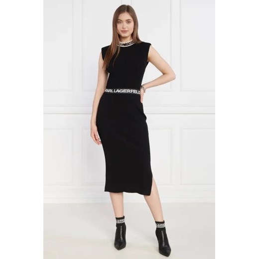 Karl Lagerfeld Sukienka slvs high neck knit ze sklepu Gomez Fashion Store w kategorii Sukienki - zdjęcie 172818718