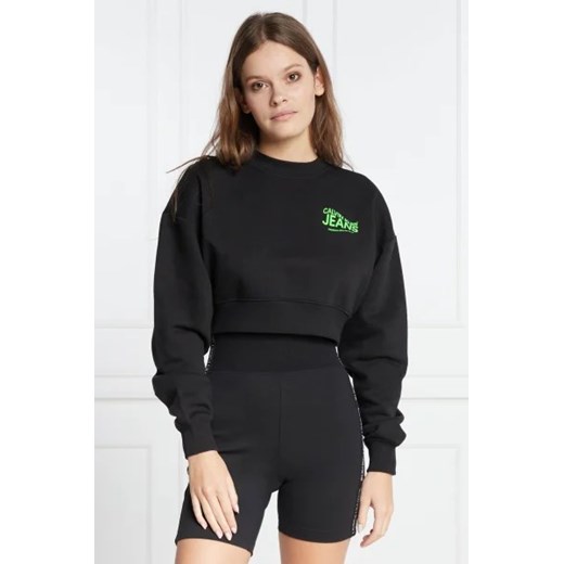 CALVIN KLEIN JEANS Bluza MOTION LOGO | Cropped Fit ze sklepu Gomez Fashion Store w kategorii Bluzy damskie - zdjęcie 172824007
