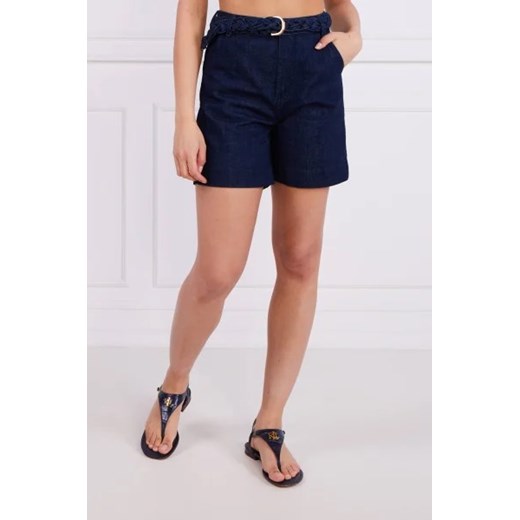 Tommy Hilfiger Szorty + pasek DNM FLARE SHORT HW BELT EMMA | Regular Fit Tommy Hilfiger 26 promocyjna cena Gomez Fashion Store
