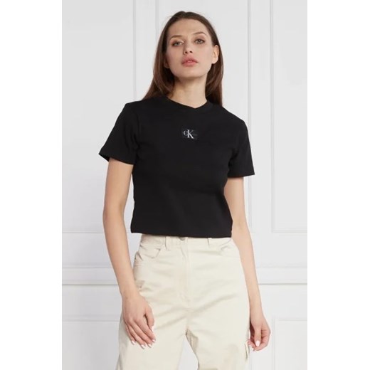 CALVIN KLEIN JEANS T-shirt | Cropped Fit ze sklepu Gomez Fashion Store w kategorii Bluzki damskie - zdjęcie 172826089